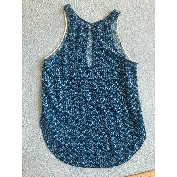 Wilfred Tank Top Medium Boho Geometric Sleeveless Lightweight Blue Hippie Beach - Picture 4 of 10